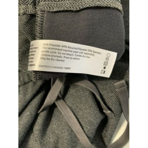 Eileen Fisher Gray Herringbone Pattern Pants, sz L, Excellent Condition - Picture 5 of 9
